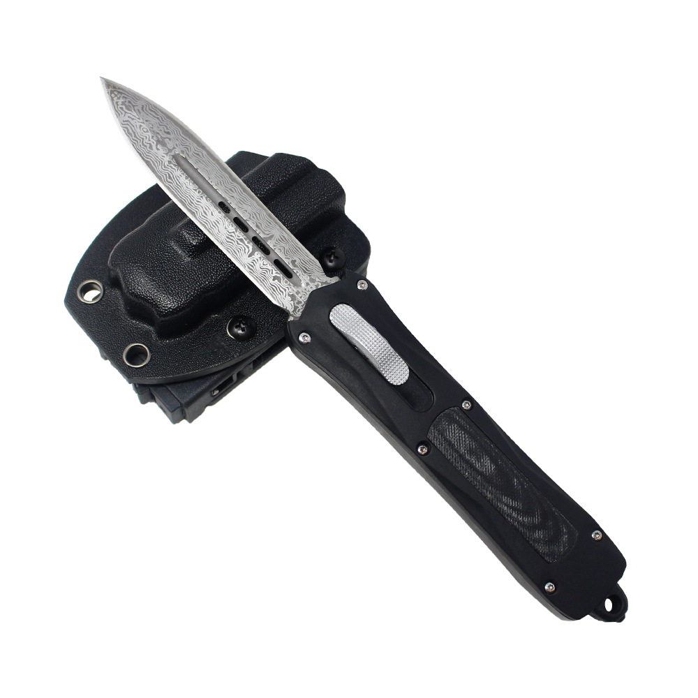 OTF Knives Set , Out The Front Automatic Knives Assassin Hidden Knife ,  with Two Combat Ninja Throwing Knives Set