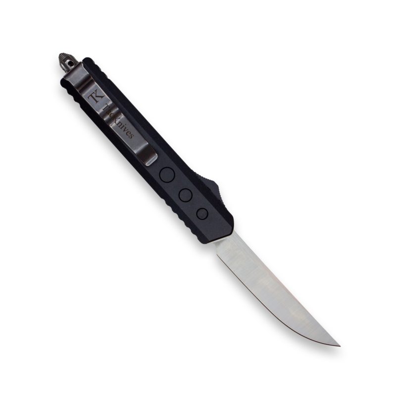 TacKnives MTU14 Black Drop Point Satin OTF Knife