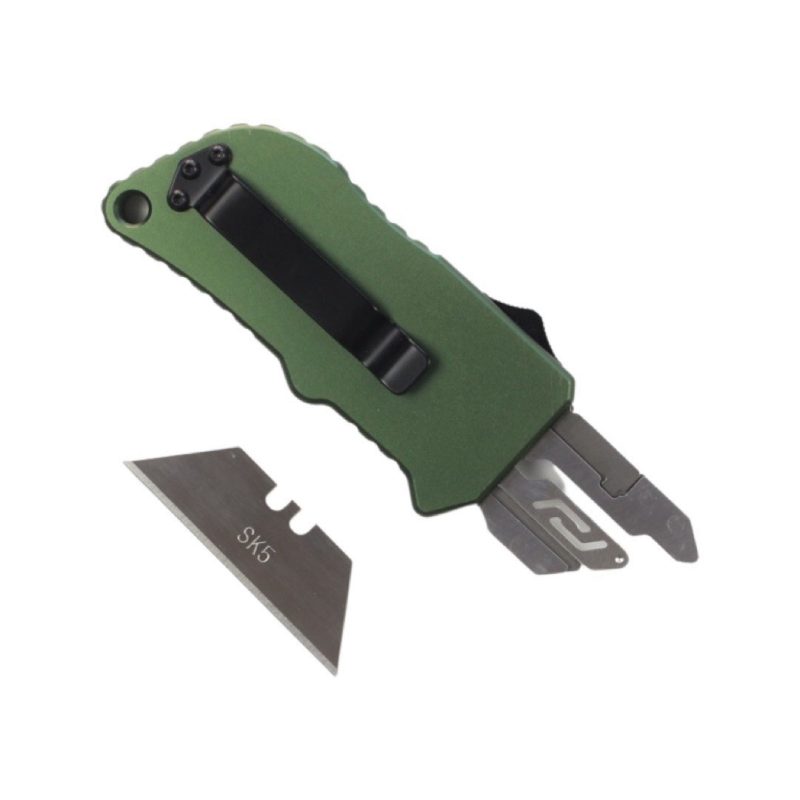 TacKnives Automatic OTF Knife box cutter fatboy green