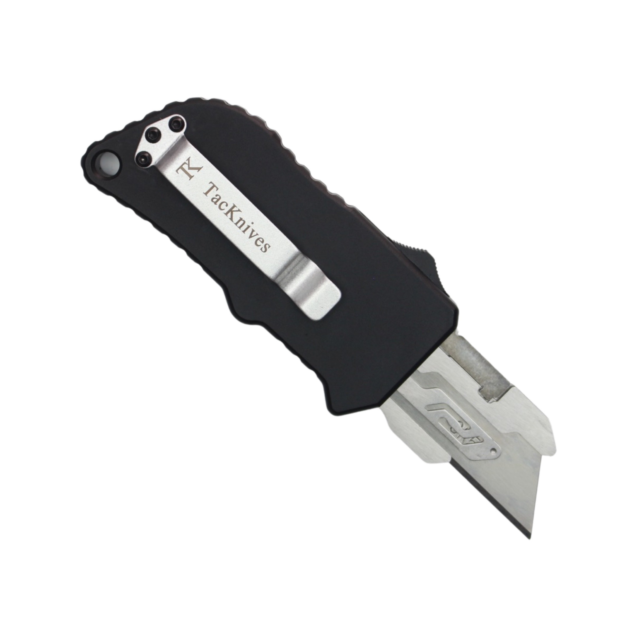 Automatic OTF Knife Box Cutter - Fatboy (Black w/ Grip Tape)