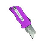TacKnives purple OTF Knife Box Cutter with carbon fiber