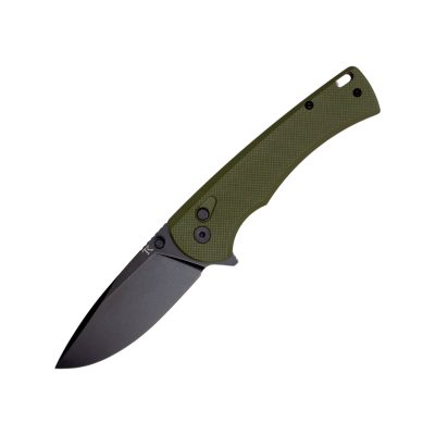 TacKnives Penchant Green button lock folding knife