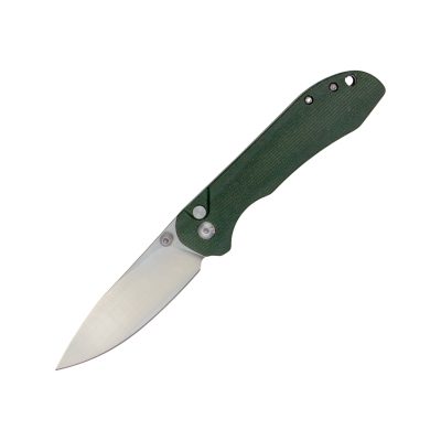 TacKnives button lock folding knife BF11 drop point green