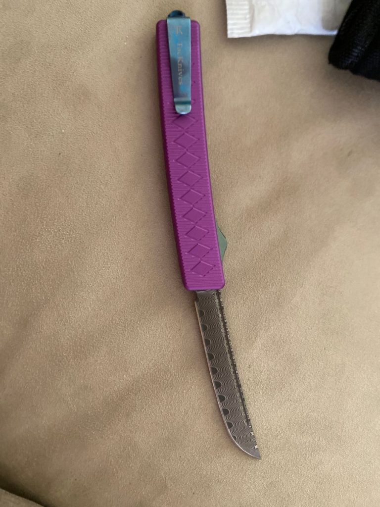 TacKnives Double Action OTF Knife Katana - Purple