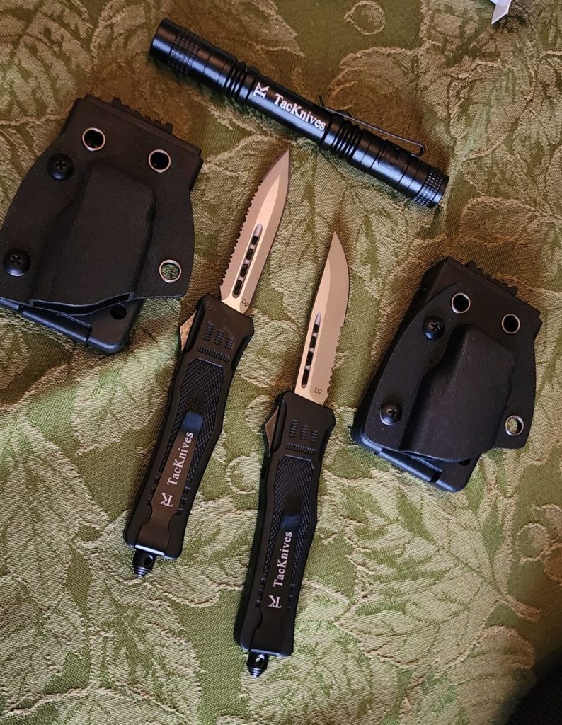 TacKnives EDC Sharpies with titanium tip - Brown