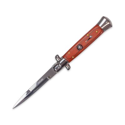 TacKnives side stiletto switchblade wood scale