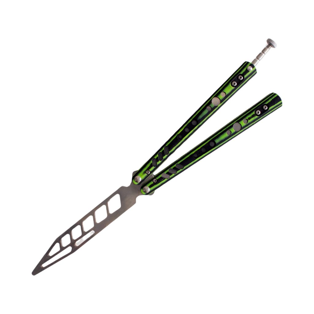 TacKnives practice butterfly knife BFKP3 green or balisong knives