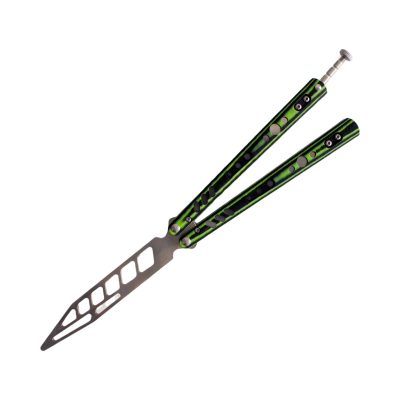 TacKnives practice butterfly knife BFKP3 green