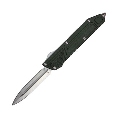 TAKCOM Chimera OTF Knife Green Spear Point satin