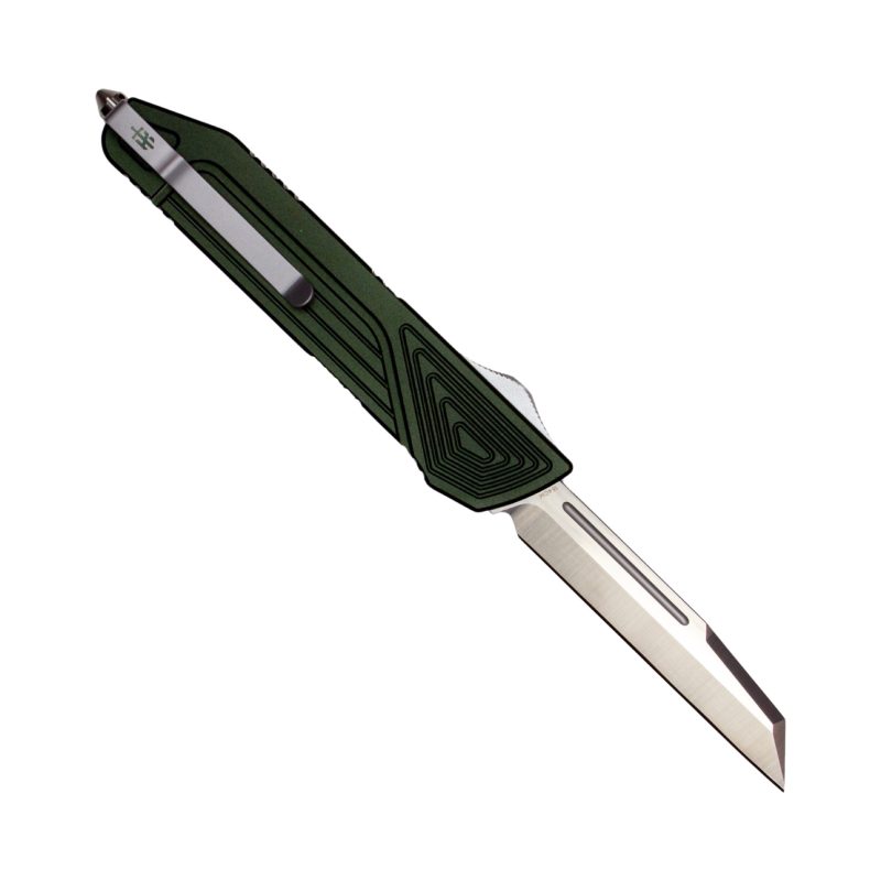 TAKCOM Chimera OTF Knife Green Wharncliffe Satin