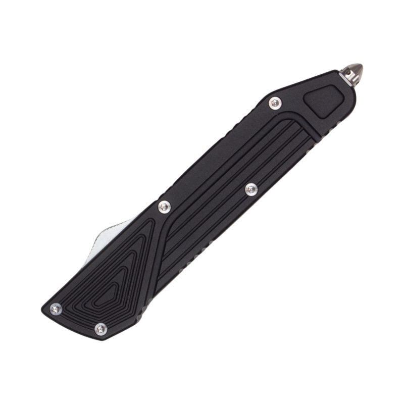 TAKCOM Chimera OTF Knife Black Wharncliffe Satin