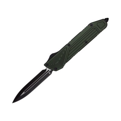 TAKCOM Chimera OTF Knife Green Spear Point DLC