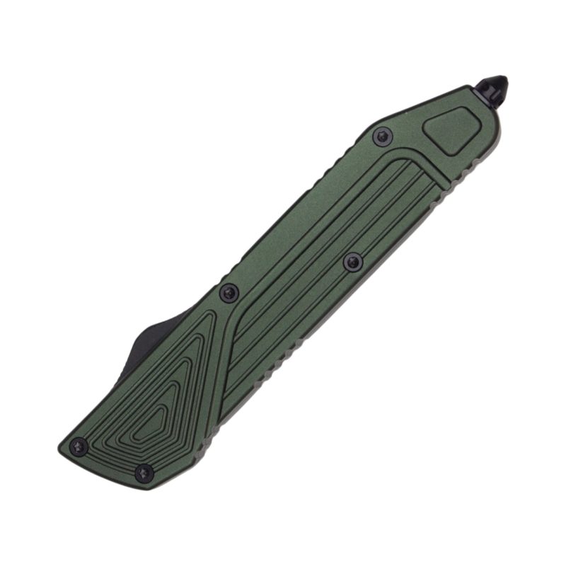 TAKCOM Chimera OTF Knife Green Spear Point DLC