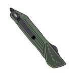 TAKCOM Chimera OTF Knife Green Spear Point DLC