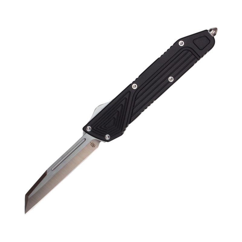 TAKCOM Chimera OTF Knife Black Wharncliffe Satin