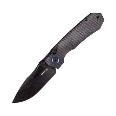 Remette TacKnives Rhino Black G10 Button Liner Lock