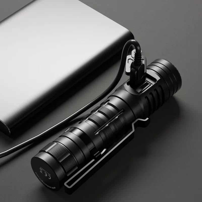 Wuben C2 Power Bank Flashlight in Black charging