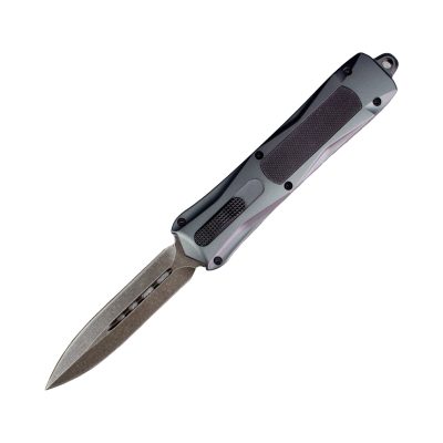 TacKnives CNC OTF Knife MTU5 gray with stonewashed blade