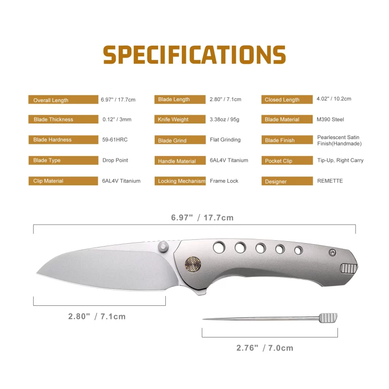 Remette RT-Bee outdoor folding knife specifications