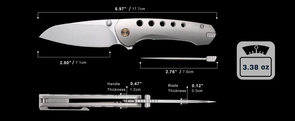 Remette RT-Bee outdoor folding knife dimensions