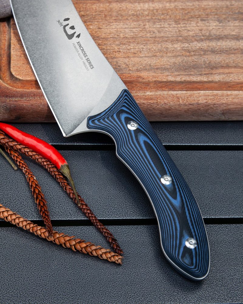 XC113 XinCross 8.3 Tactical Style Chef Knife (Stone Wash) handle