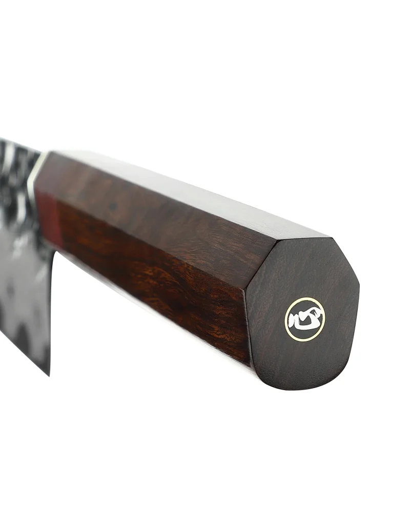 XC134 XinCraft 7 Santoku Knife (Hammered Forged) wooden handle