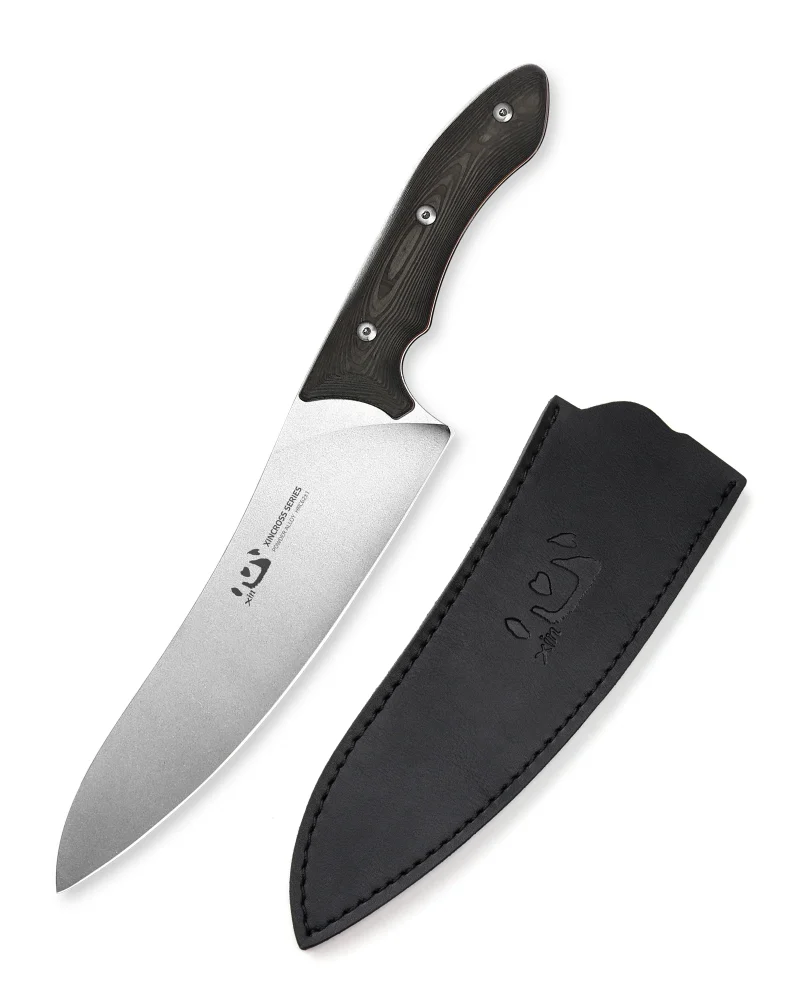 XC115 XinCross 8.3 Tactical Style Chef Knife (Stone Wash) with blade cover