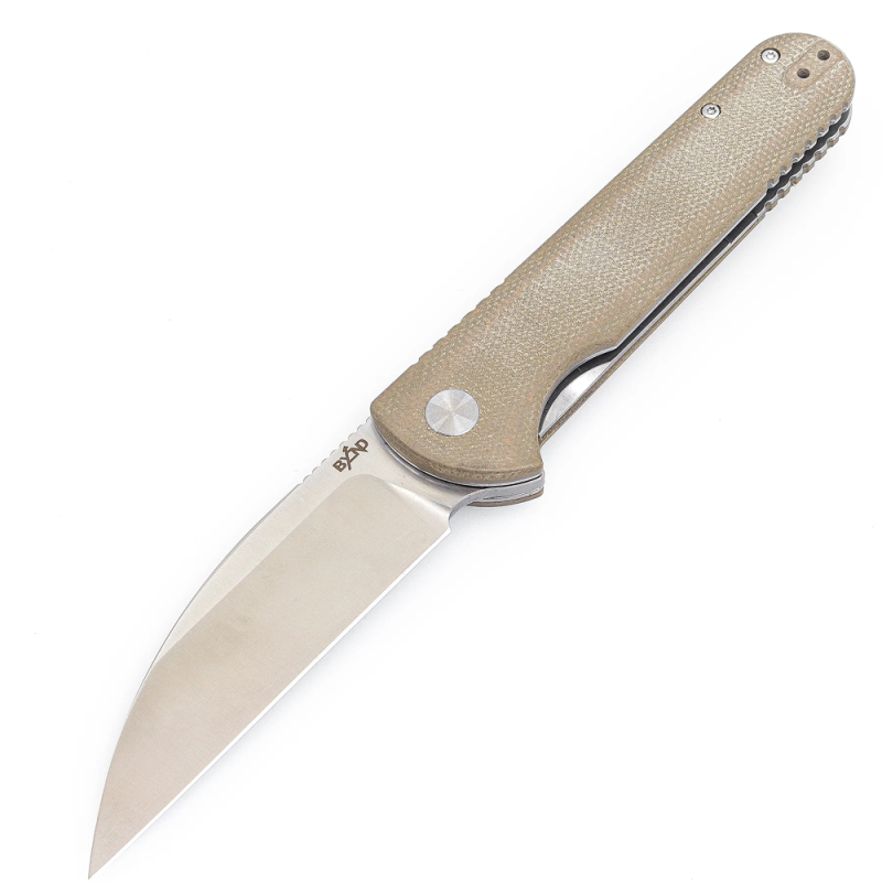 Slim - Tan B'yond EDC Slim Tan, 14C28N Blade Steel, Micarta Handle Material, Folding Knives, Folding Knives Liner Locks, Dirk Pinkerton