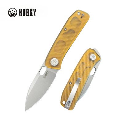 KUBEY HYDE FOLDING KNIFE 2.95" 14C28N BEADBLAST BLADE ULTEM HANDLE EDC - KU2104I