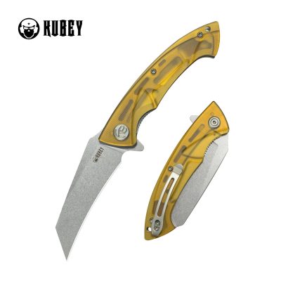 KUBEY ANTEATER FOLDING KNIFE 3.43" 14C28N BEADBLAST BLADE ULTEM HANDLE EDC - KU212L
