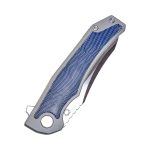SL-64-Blue Folding Knife 10Cr15MoV Blade Titanium alloy G10 Handle