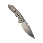 SL-100-CF - 14C28N Blade Titanium/TiDamascus Handle
