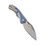 SL-80-Blue Folding Knife 14C28N Blade Titanium alloy Handle