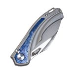 SL-80-Blue Folding Knife 14C28N Blade Titanium alloy Handle