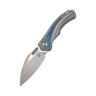 SL-80-Yellow Folding Knife 14C28N Blade Titanium alloy Handle
