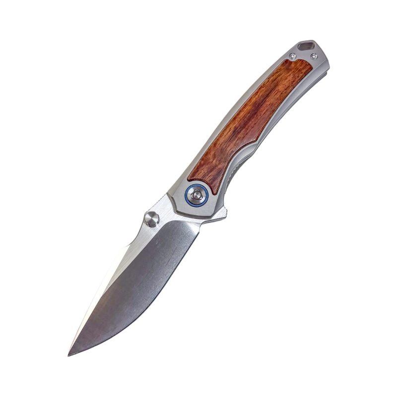 SL-93-wood-10Cr15Mov Titanium/Desert Ironwood Handle