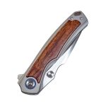 SL-93-wood-10Cr15Mov Titanium/Desert Ironwood Handle