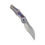 SL-99-TC4-Blue-14C28N Blade Titanium Handle