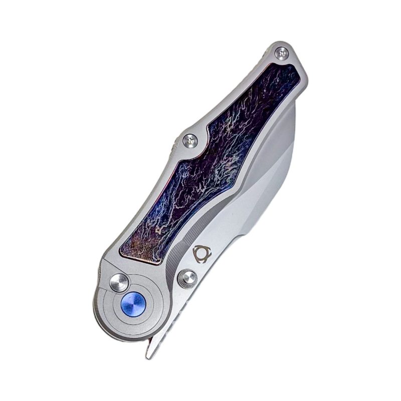 SL-99-TC4-Blue-14C28N Blade Titanium Handle
