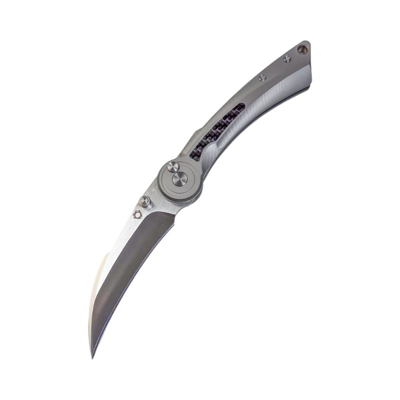 SL-77-CF Folding Knife D2 Blade Titanium/Carbon Fiber Handle