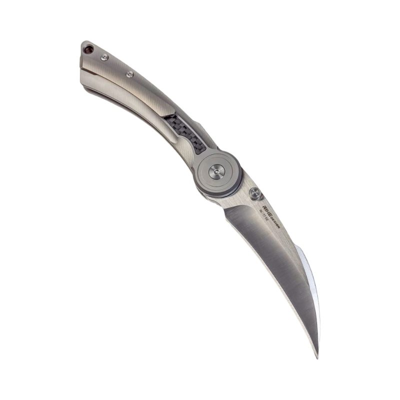 SL-77-CF Folding Knife D2 Blade Titanium/Carbon Fiber Handle