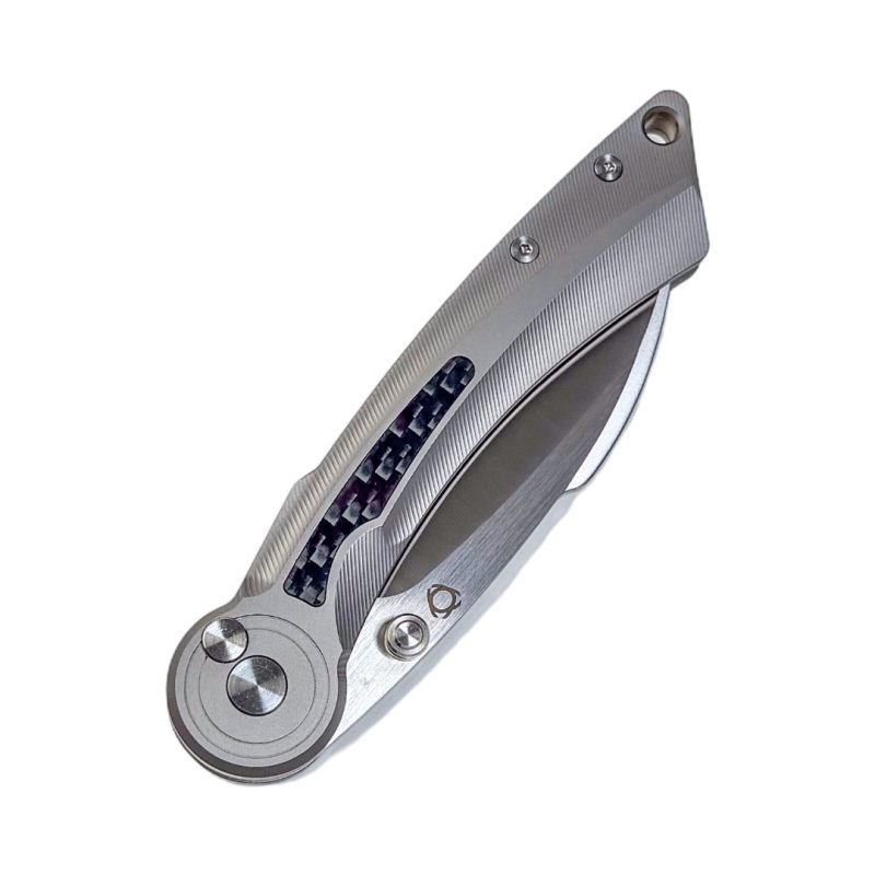 SL-77-CF Folding Knife D2 Blade Titanium/Carbon Fiber Handle