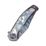 SL-100-CF - 14C28N Blade Titanium/TiDamascus Handle