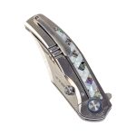 SL-101-M390-Shell -M390 Blade Titanium/ mother of pearl Handle