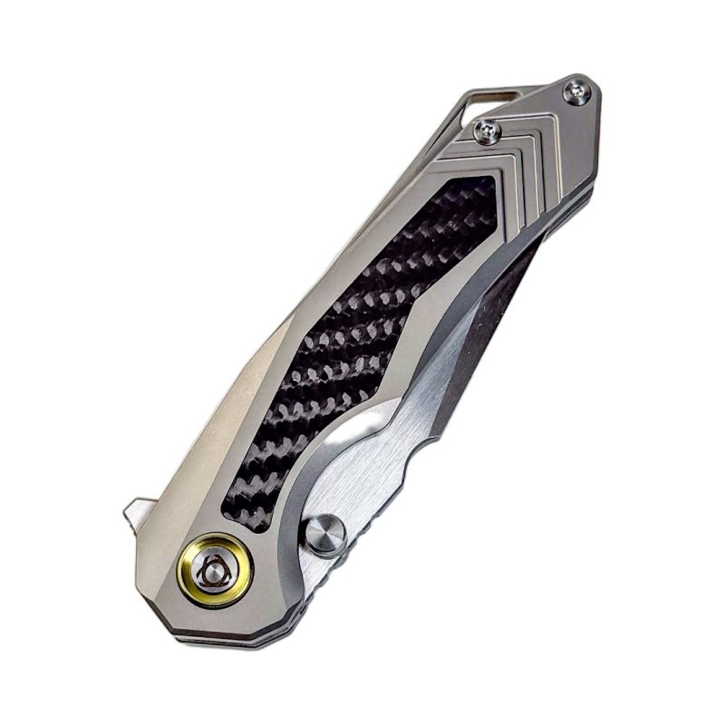 SL-100-CF - 14C28N Blade Titanium/Carbon fiber Handle