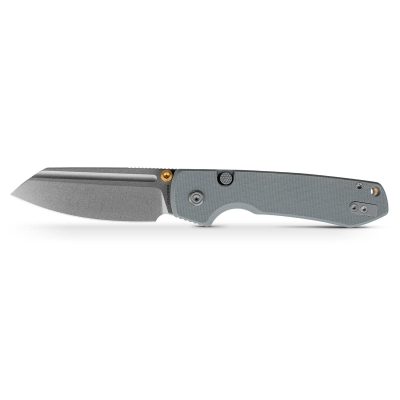 VOSTEED RACCOON TLL FOLDING KNIFE 3.25" 14C28N STONEWASH MS BLADE GRAY G10 HANDLE EDC