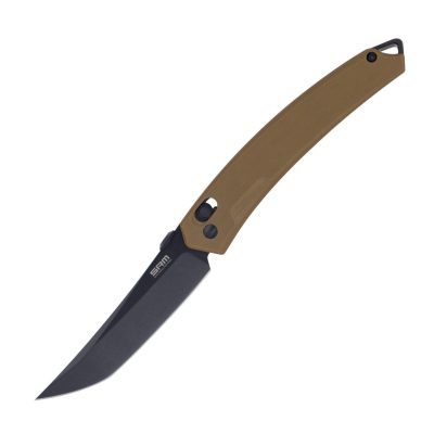 SRM TACTICAL 9211 FOLDING KNIFE 3.57" 8Cr13MoV SATIN BLADE TAN G10 HANDLE EDC