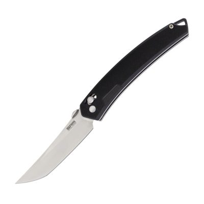 SRM TACTICAL 9211 FOLDING KNIFE 3.57" 8Cr13MoV SATIN BLADE BLACK G10 HANDLE EDC