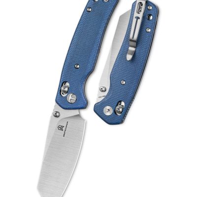 BESTECHMAN CICADA'S WING BMK06-M-1 FOLDING KNIFE 3.15" 10Cr15MoV SATIN BLADE BLUE MICARTA HANDLE EDC