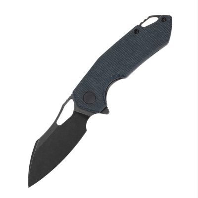 FERRAMONSTER GLIDEMAN CP FOLDING KNIFE 3.03" 154CM SATIN BLADE BLACK CANVAS MICARTA HANDLE EDC